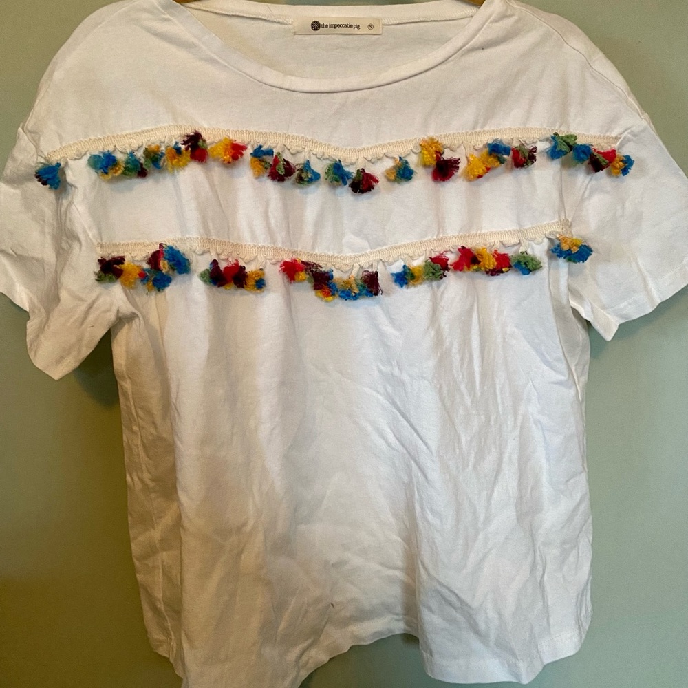 White Tassel Tee